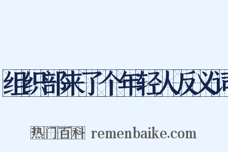 组织部来了个年轻人反义词是什么意思的图片
